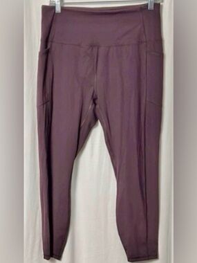 RBX Purple High Waisted Crop Leggings Size XL